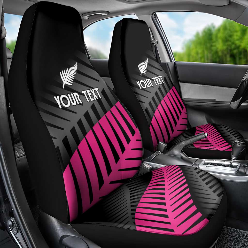 New Zealand Silver Fern Rugby Custom Car Seat Cover 2025 All Black Go Champions LT14 - Polynesian Pride