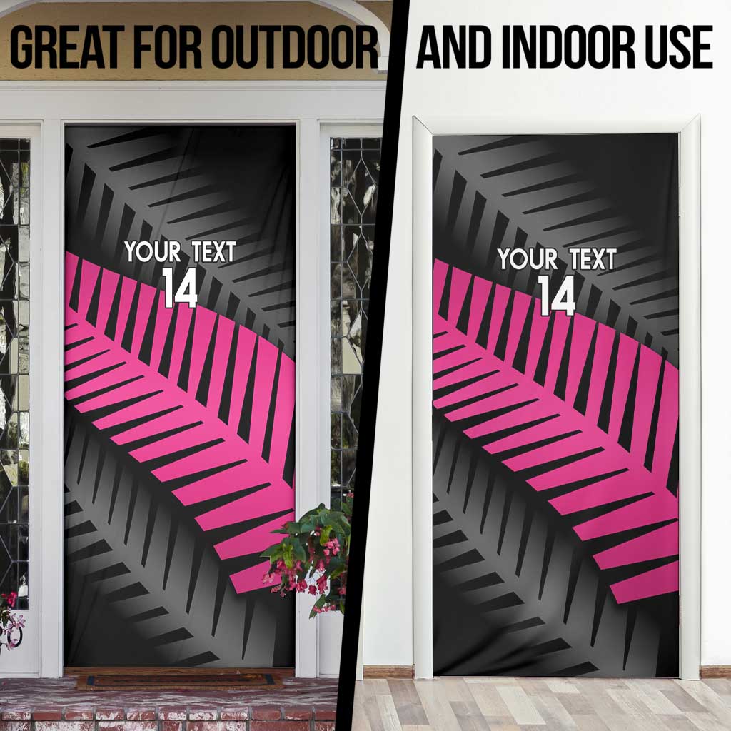New Zealand Silver Fern Rugby Custom Door Cover 2025 All Black Go Champions LT14 - Polynesian Pride