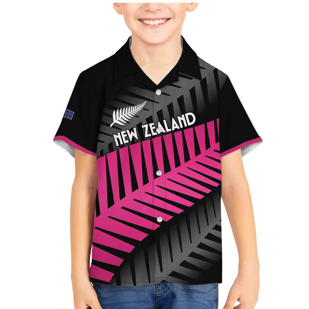 New Zealand Silver Fern Rugby Custom Family Matching Mermaid Dress and Hawaiian Shirt 2025 All Black Go Champions LT14 Son's Shirt Black - Polynesian Pride