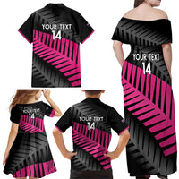 New Zealand Silver Fern Rugby Custom Family Matching Off Shoulder Maxi Dress and Hawaiian Shirt 2025 All Black Go Champions LT14 - Polynesian Pride