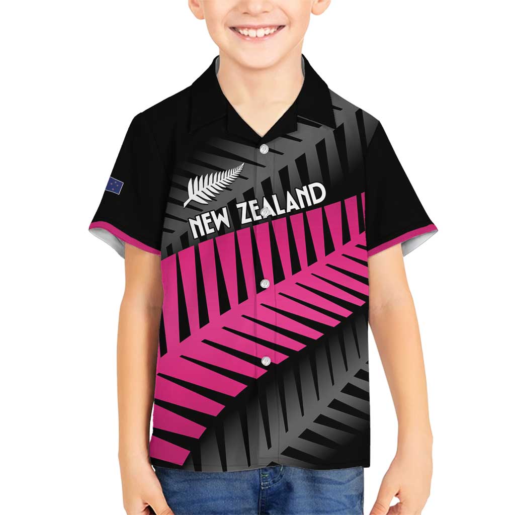 New Zealand Silver Fern Rugby Custom Family Matching Off Shoulder Maxi Dress and Hawaiian Shirt 2025 All Black Go Champions LT14 Son's Shirt Black - Polynesian Pride