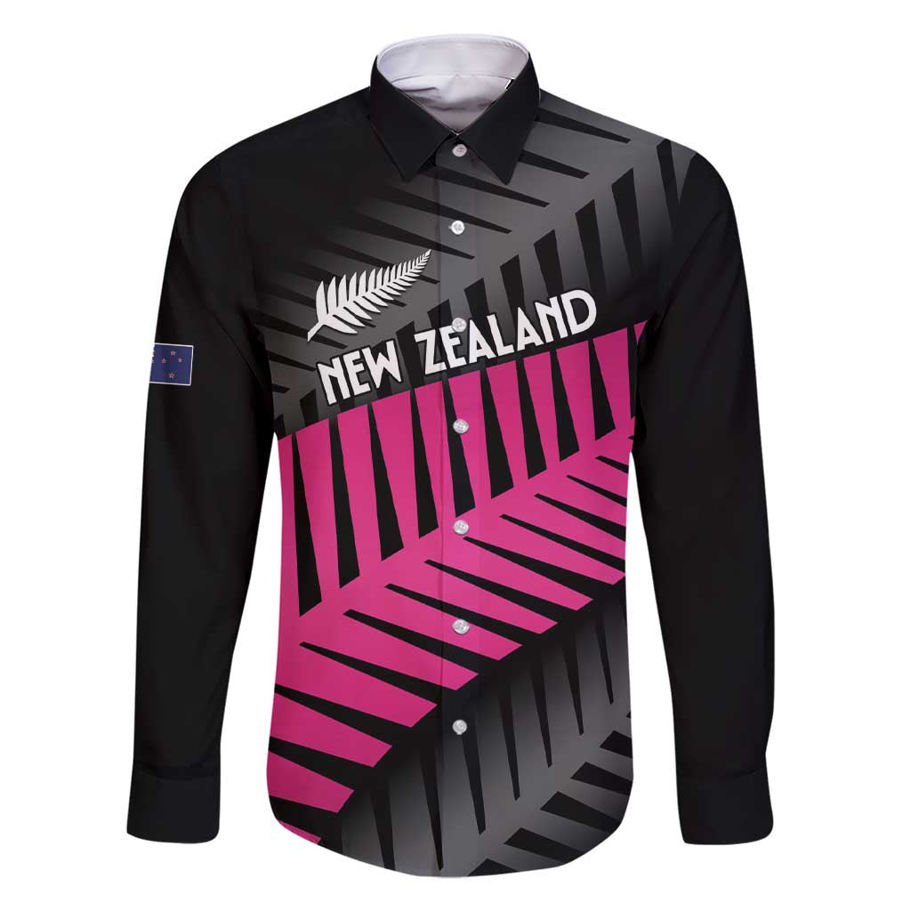 New Zealand Silver Fern Rugby Custom Family Matching Short Sleeve Bodycon Dress and Hawaiian Shirt 2025 All Black Go Champions LT14 Dad's Shirt - Long Sleeve Black - Polynesian Pride