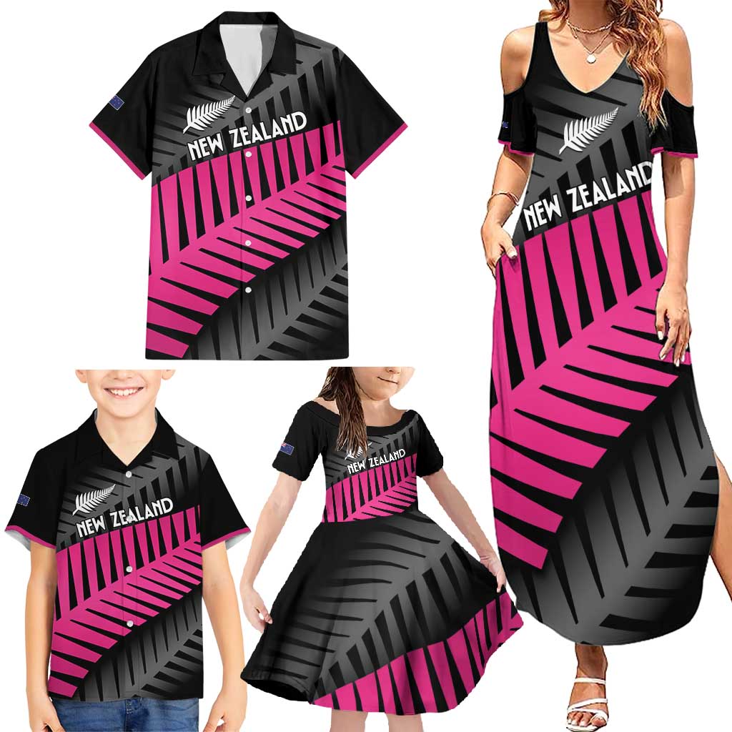 New Zealand Silver Fern Rugby Custom Family Matching Summer Maxi Dress and Hawaiian Shirt 2025 All Black Go Champions LT14 - Polynesian Pride