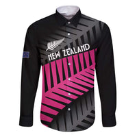 New Zealand Silver Fern Rugby Custom Family Matching Summer Maxi Dress and Hawaiian Shirt 2025 All Black Go Champions LT14 Dad's Shirt - Long Sleeve Black - Polynesian Pride