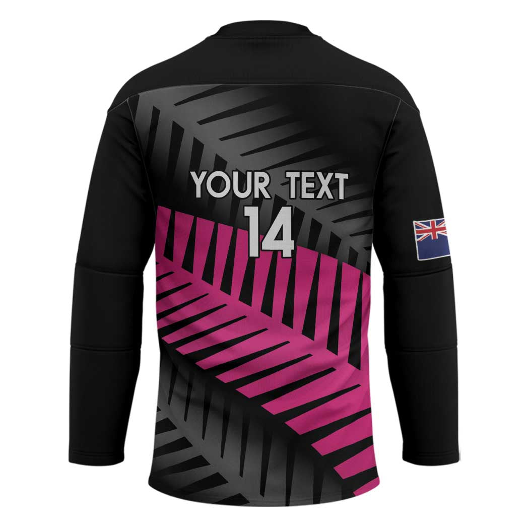 New Zealand Silver Fern Rugby Custom Hockey Jersey 2025 All Black Go Champions LT14 - Polynesian Pride