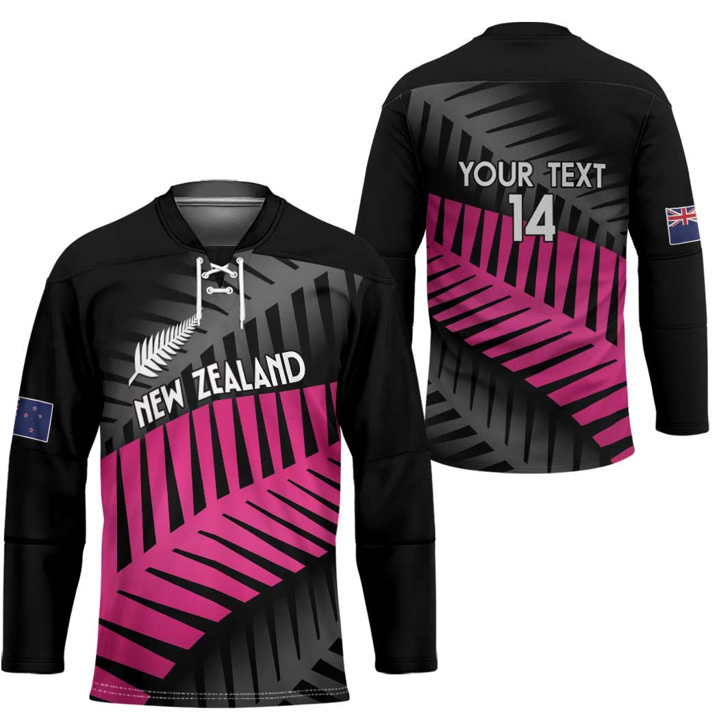 New Zealand Silver Fern Rugby Custom Hockey Jersey 2025 All Black Go Champions LT14 - Polynesian Pride