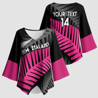 New Zealand Silver Fern Rugby Custom Kimono Sleeve Blouse 2025 All Black Go Champions LT14 - Polynesian Pride