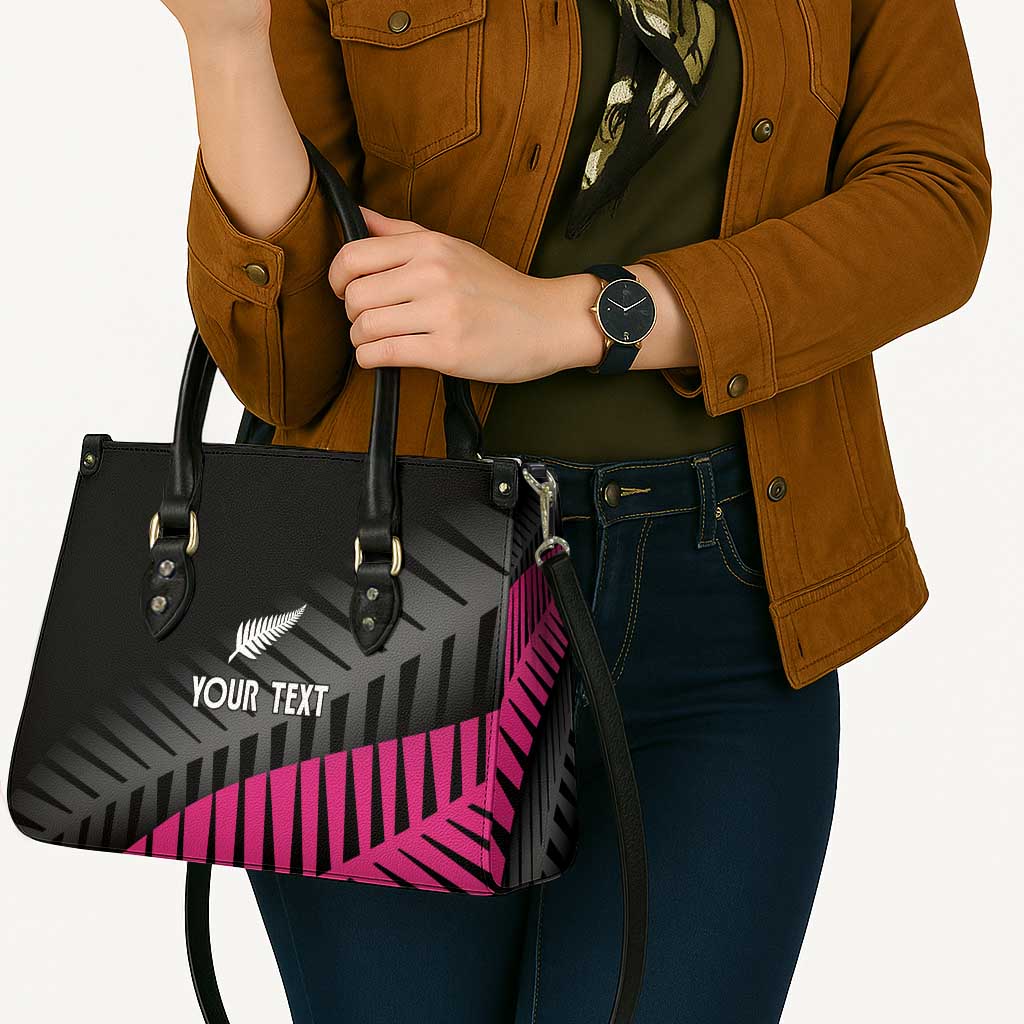 New Zealand Silver Fern Rugby Custom Leather Bag 2025 All Black Go Champions - Polynesian Pride