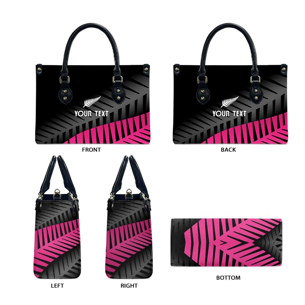 New Zealand Silver Fern Rugby Custom Leather Bag 2025 All Black Go Champions - Polynesian Pride