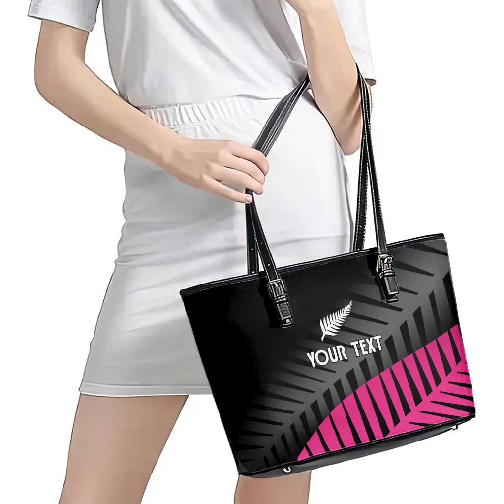 New Zealand Silver Fern Rugby Custom Leather Tote Bag 2025 All Black Go Champions LT14 - Polynesian Pride
