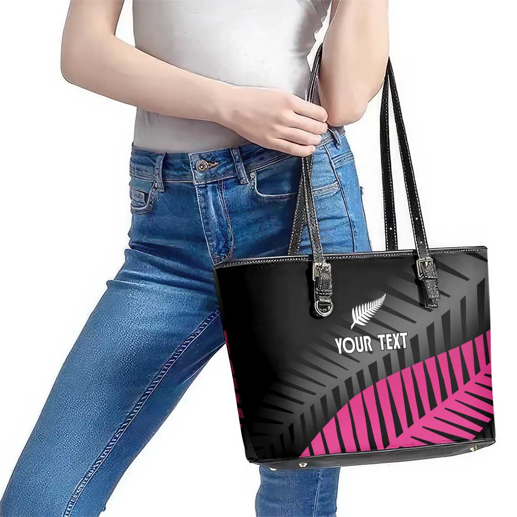 New Zealand Silver Fern Rugby Custom Leather Tote Bag 2025 All Black Go Champions LT14 - Polynesian Pride