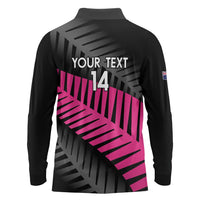 New Zealand Silver Fern Rugby Custom Long Sleeve Polo Shirt 2025 All Black Go Champions LT14 - Polynesian Pride
