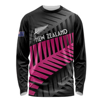New Zealand Silver Fern Rugby Custom Long Sleeve Shirt 2025 All Black Go Champions - Polynesian Pride