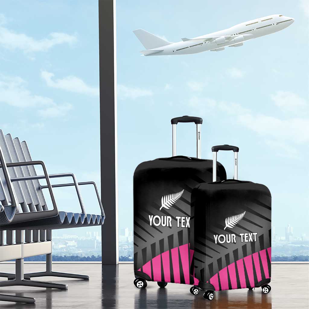 New Zealand Silver Fern Rugby Custom Luggage Cover 2025 All Black Go Champions - Polynesian Pride