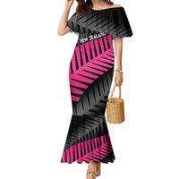 New Zealand Silver Fern Rugby Custom Mermaid Dress 2025 All Black Go Champions LT14 Women Black - Polynesian Pride