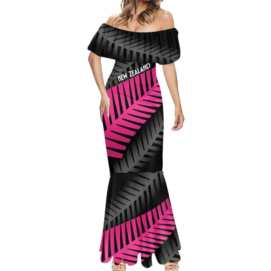 New Zealand Silver Fern Rugby Custom Mermaid Dress 2025 All Black Go Champions LT14 - Polynesian Pride