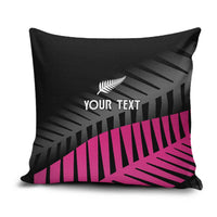 New Zealand Silver Fern Rugby Custom Pillow Cover 2025 All Black Go Champions LT14 Black - Polynesian Pride