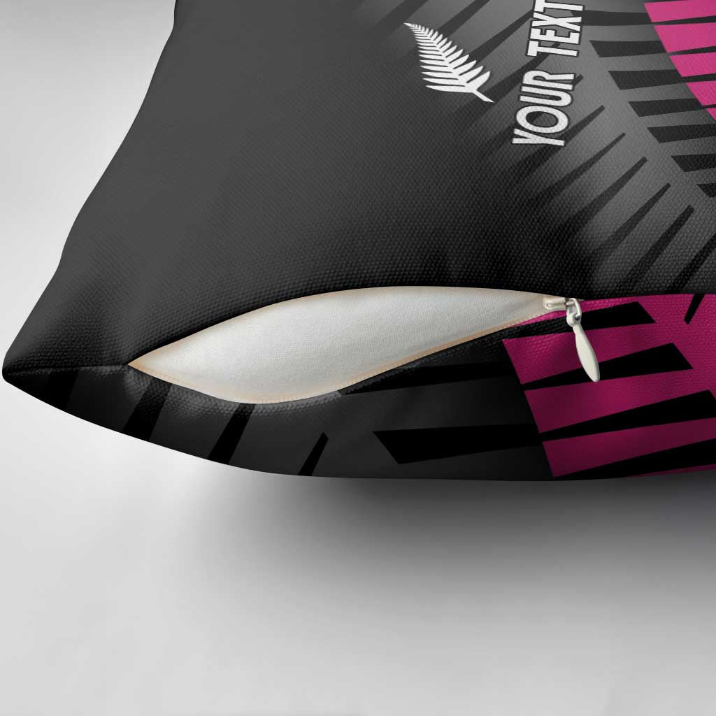 New Zealand Silver Fern Rugby Custom Pillow Cover 2025 All Black Go Champions LT14 - Polynesian Pride