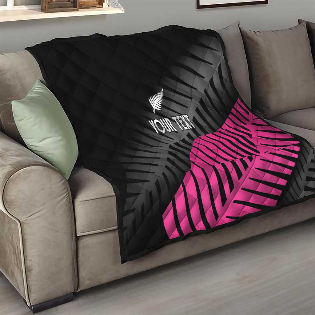 New Zealand Silver Fern Rugby Custom Quilt 2025 All Black Go Champions - Polynesian Pride