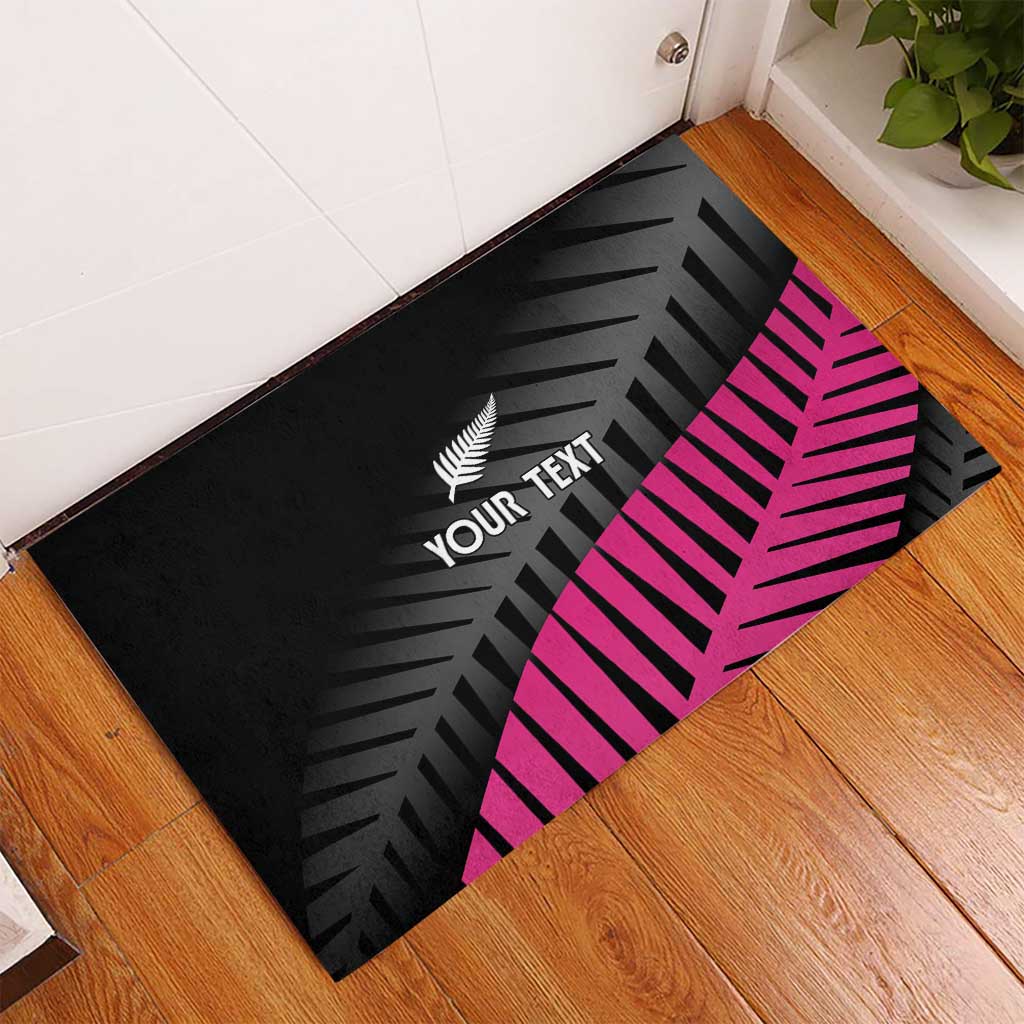 New Zealand Silver Fern Rugby Custom Rubber Doormat 2025 All Black Go Champions - Polynesian Pride
