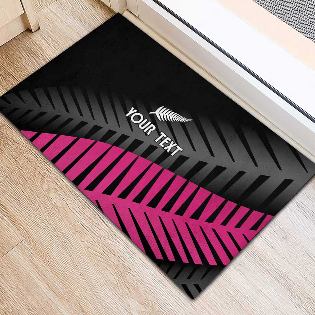 New Zealand Silver Fern Rugby Custom Rubber Doormat 2025 All Black Go Champions - Polynesian Pride