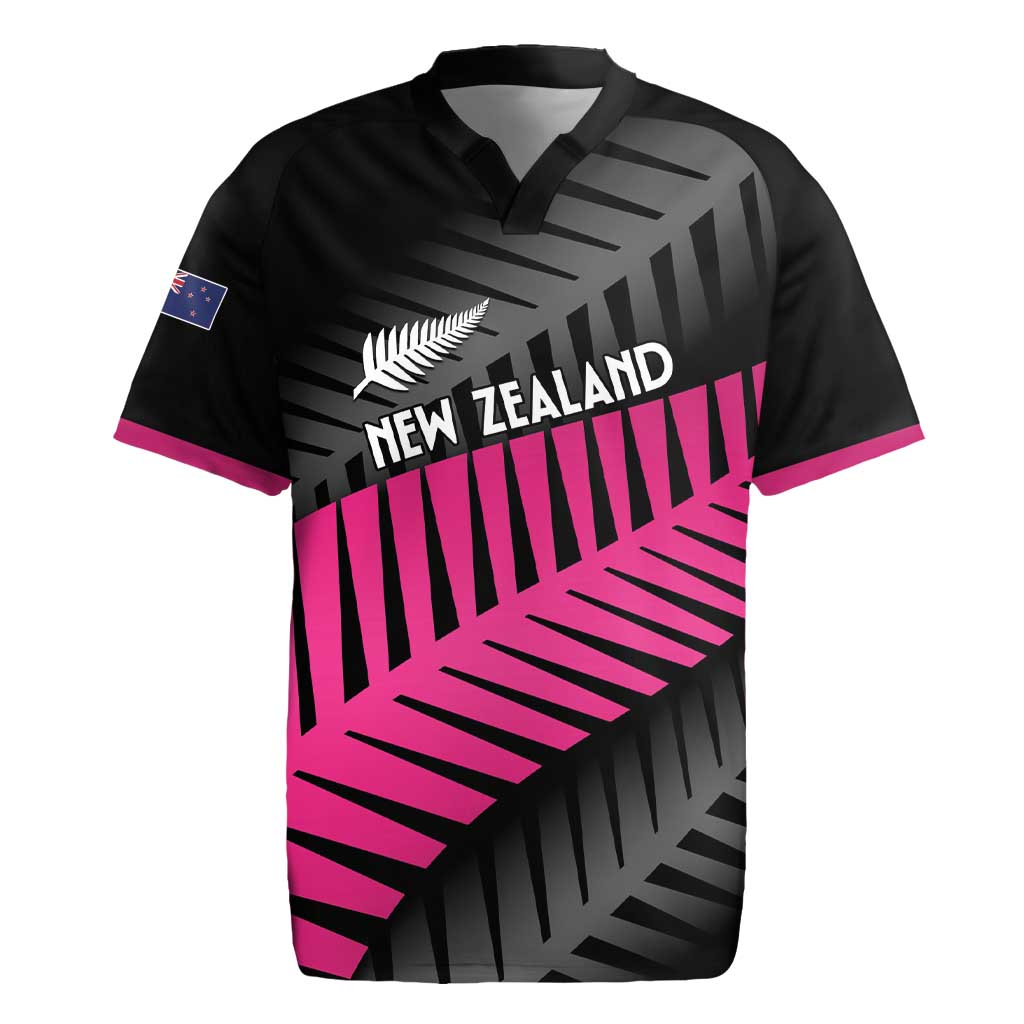 New Zealand Silver Fern Rugby Custom Rugby Jersey 2025 All Black Go Champions LT14 Black - Polynesian Pride