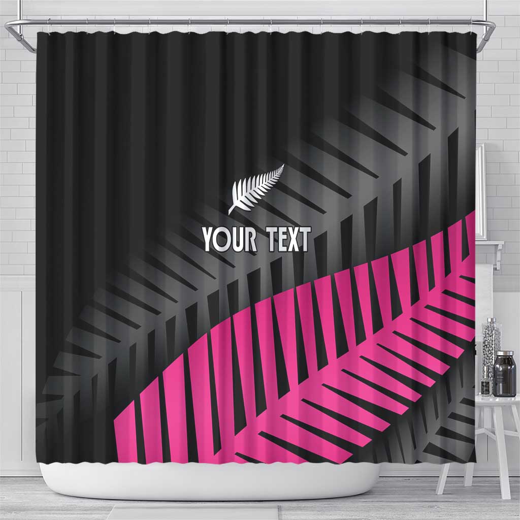 New Zealand Silver Fern Rugby Custom Shower Curtain 2025 All Black Go Champions LT14 - Polynesian Pride