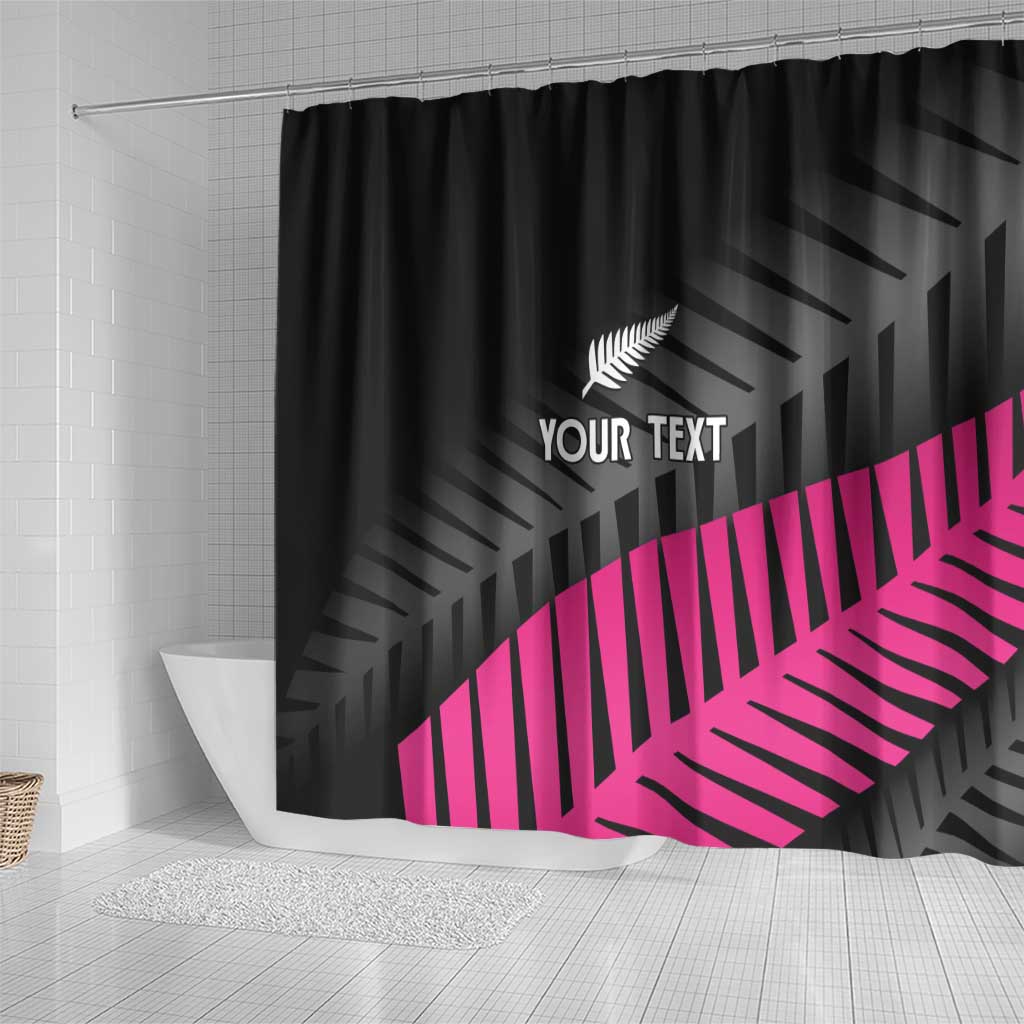 New Zealand Silver Fern Rugby Custom Shower Curtain 2025 All Black Go Champions LT14 - Polynesian Pride