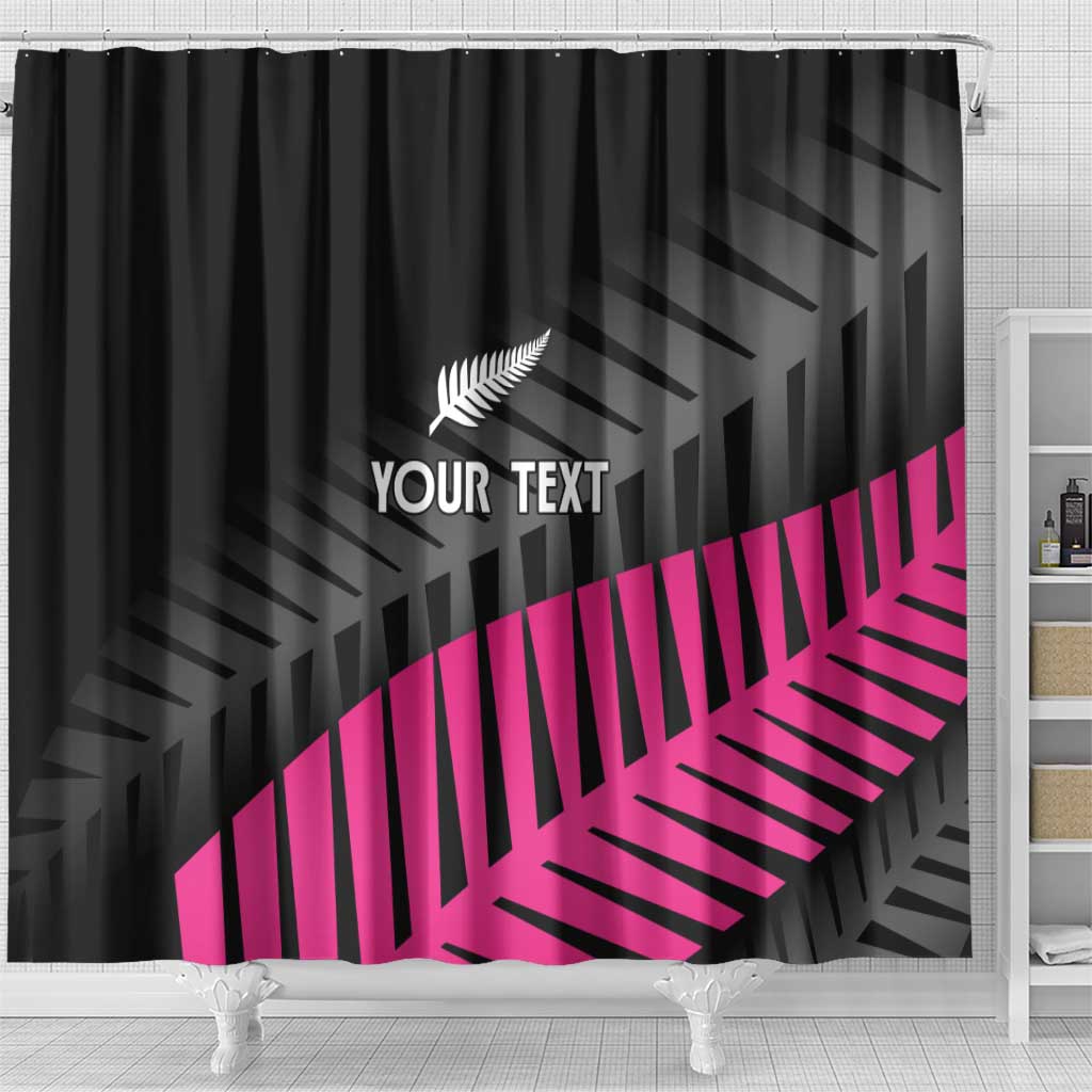 New Zealand Silver Fern Rugby Custom Shower Curtain 2025 All Black Go Champions LT14 - Polynesian Pride