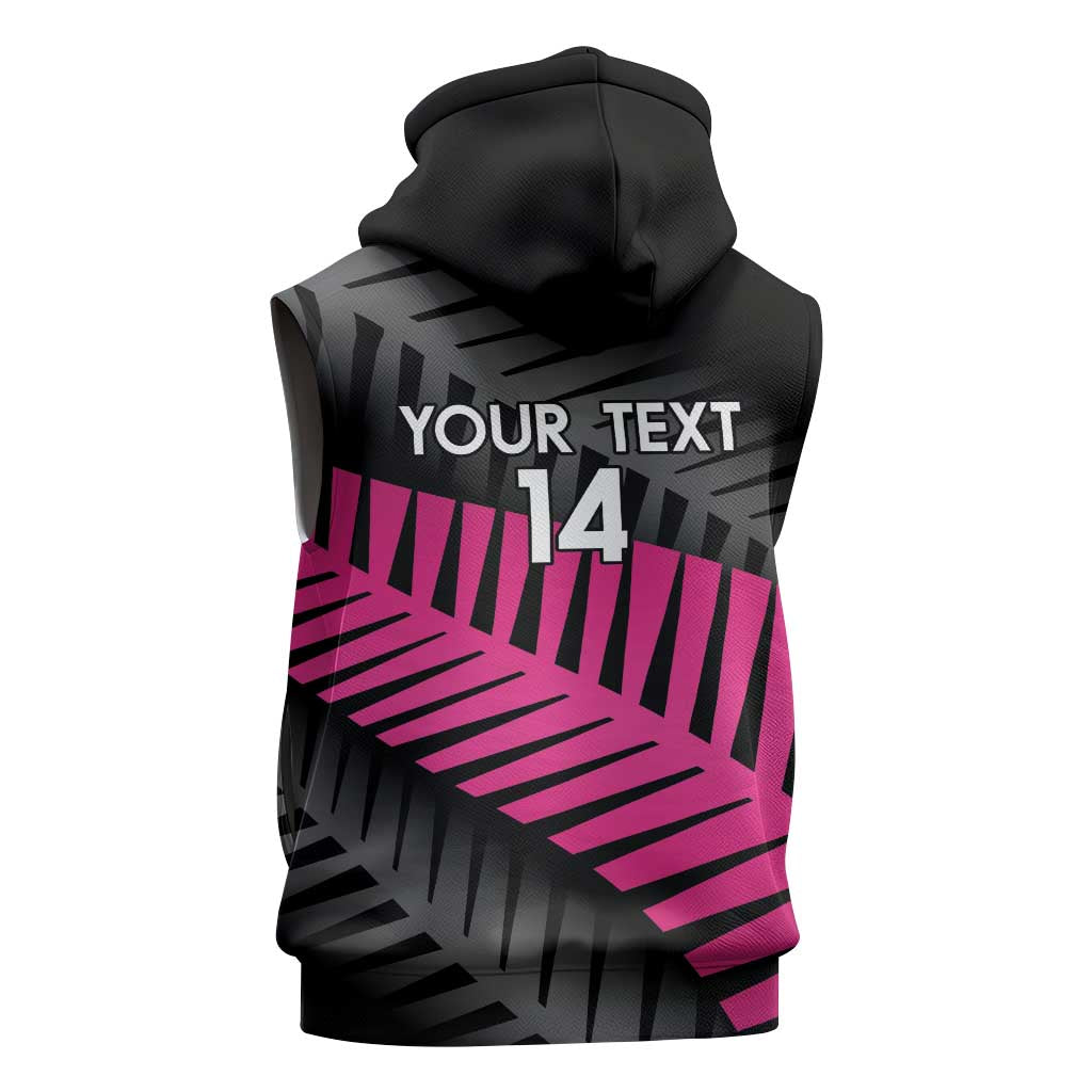 New Zealand Silver Fern Rugby Custom Sleeveless Hoodie 2025 All Black Go Champions LT14 - Polynesian Pride