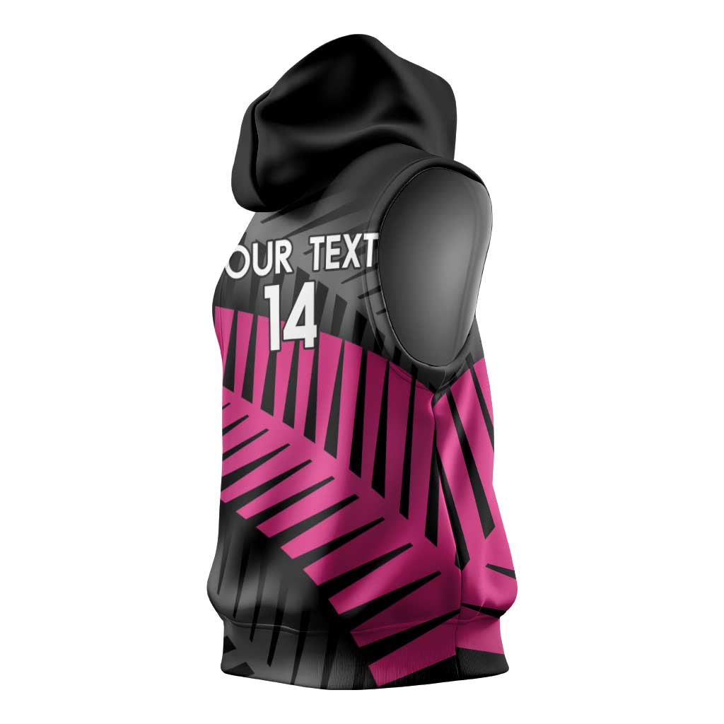New Zealand Silver Fern Rugby Custom Sleeveless Hoodie 2025 All Black Go Champions LT14 - Polynesian Pride