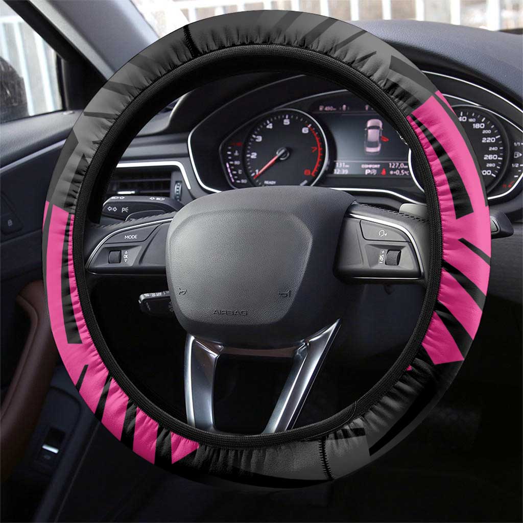 New Zealand Silver Fern Rugby Steering Wheel Cover 2025 All Black Go Champions LT14 - Polynesian Pride