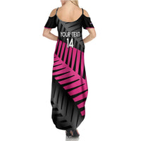New Zealand Silver Fern Rugby Custom Summer Maxi Dress 2025 All Black Go Champions LT14 - Polynesian Pride