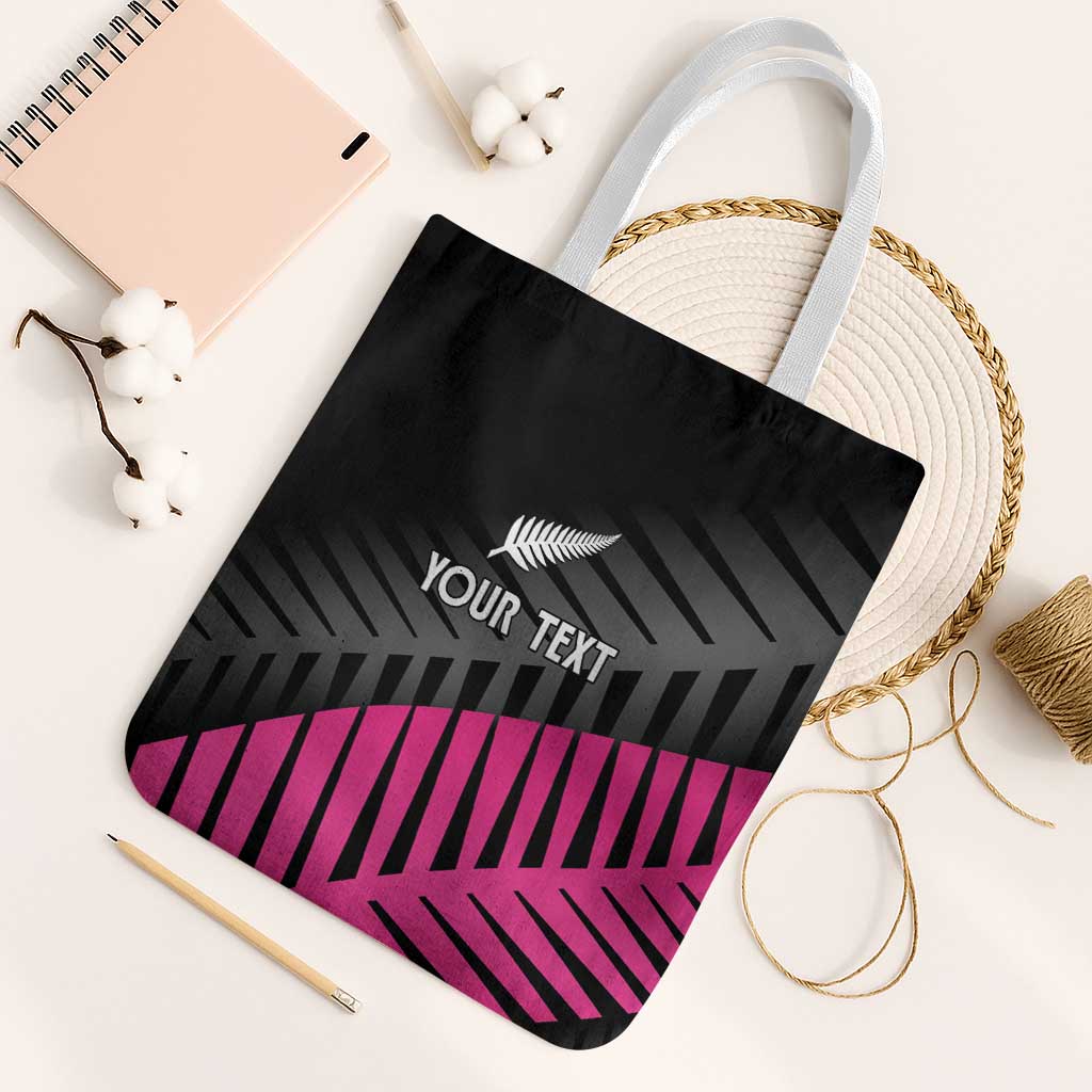 New Zealand Silver Fern Rugby Custom Tote Bag 2025 All Black Go Champions LT14 White Strap One Size Black - Polynesian Pride