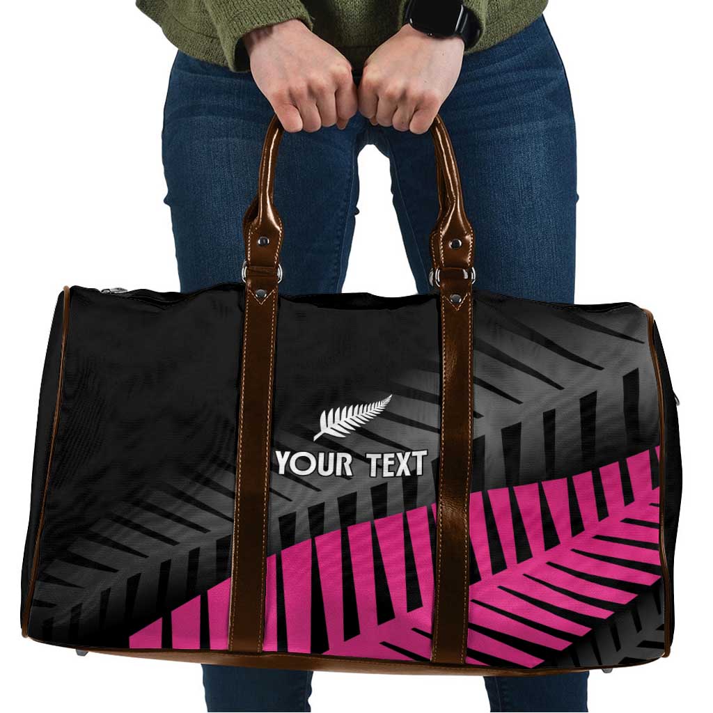 New Zealand Silver Fern Rugby Custom Travel Bag 2025 All Black Go Champions LT14 Black - Polynesian Pride