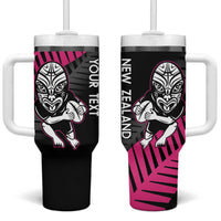 New Zealand Silver Fern Rugby Custom Tumbler With Handle 2025 All Black Go Champions LT14 One Size: 40 oz Black - Polynesian Pride