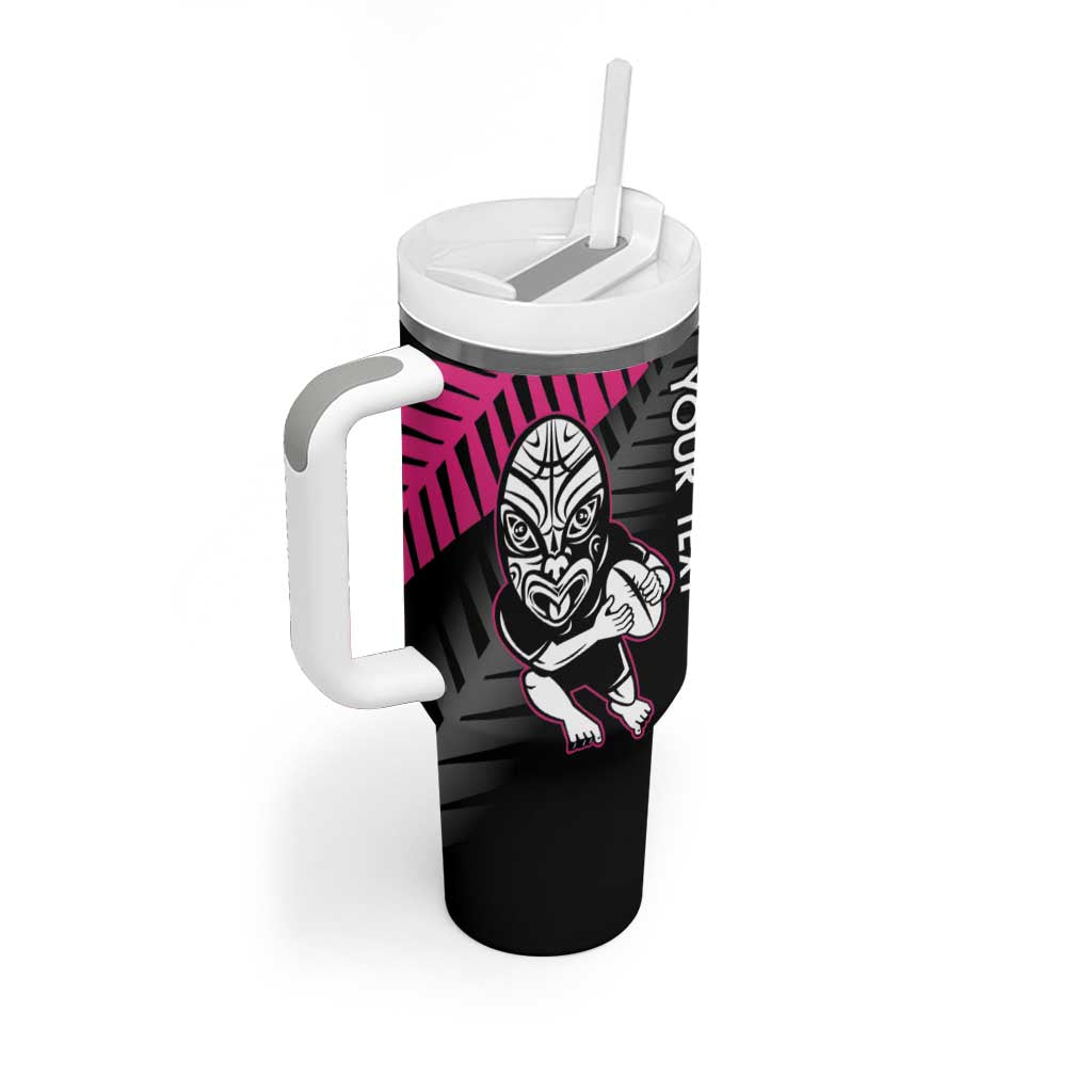 New Zealand Silver Fern Rugby Custom Tumbler With Handle 2025 All Black Go Champions LT14 - Polynesian Pride