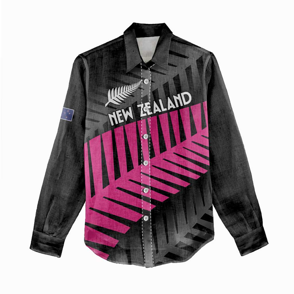 New Zealand Silver Fern Rugby Custom Women Casual Shirt 2025 All Black Go Champions - Polynesian Pride