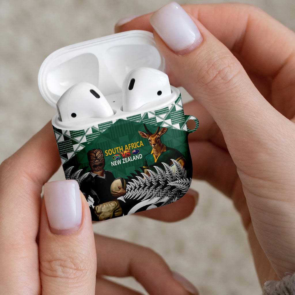 New Zealand South Africa Rugby AirPods Case Springboks Kente All Black Maori Together LT14 - Polynesian Pride
