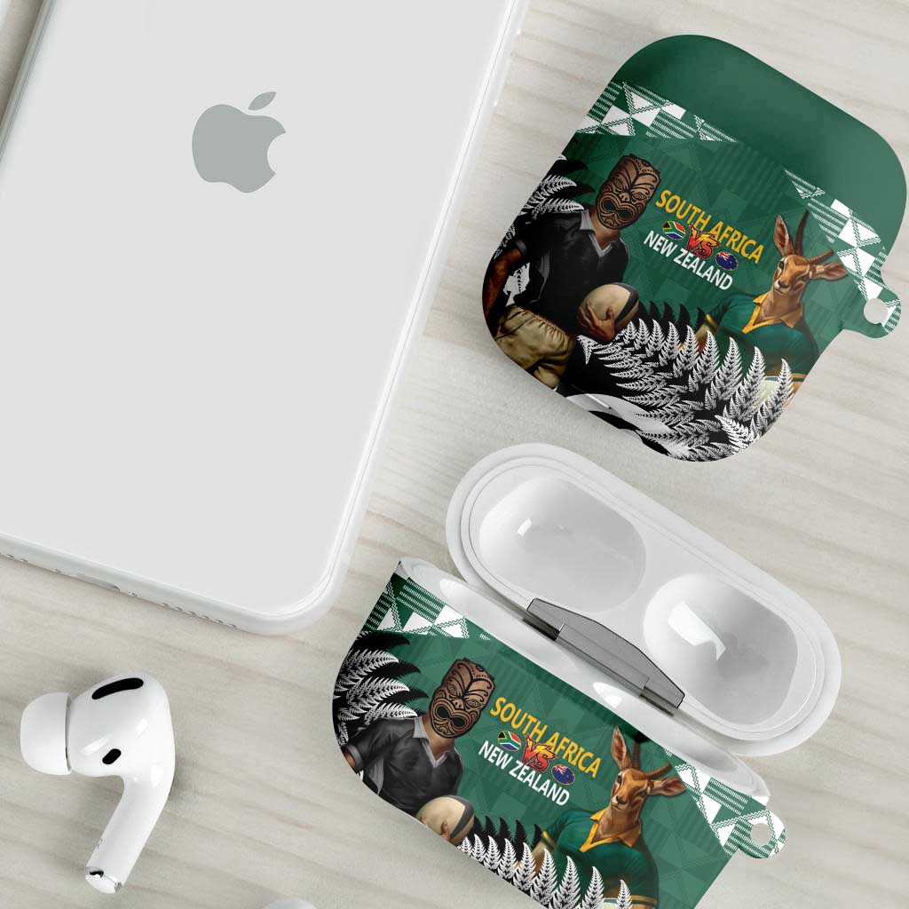 New Zealand South Africa Rugby AirPods Case Springboks Kente All Black Maori Together LT14 - Polynesian Pride