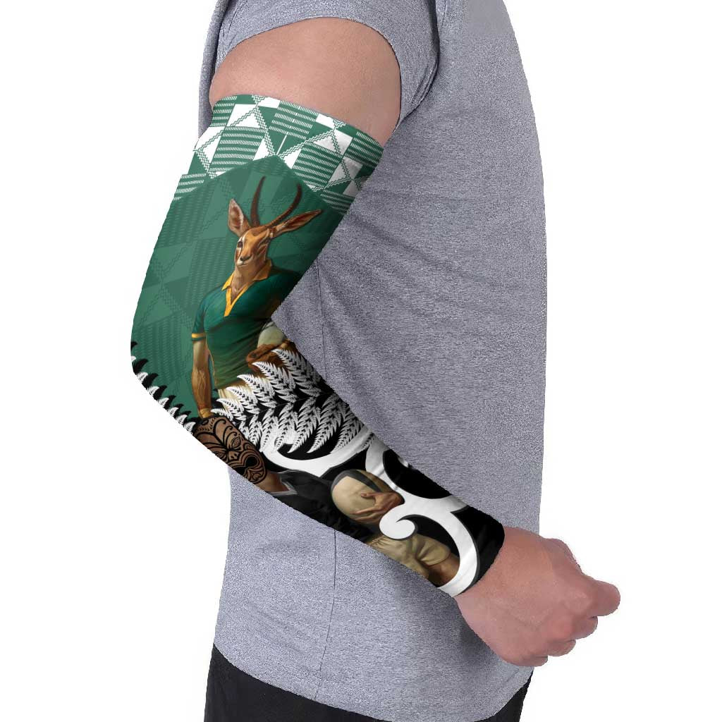 New Zealand South Africa Rugby Arm Sleeves Springboks Kente All Black Maori Together LT14 - Polynesian Pride