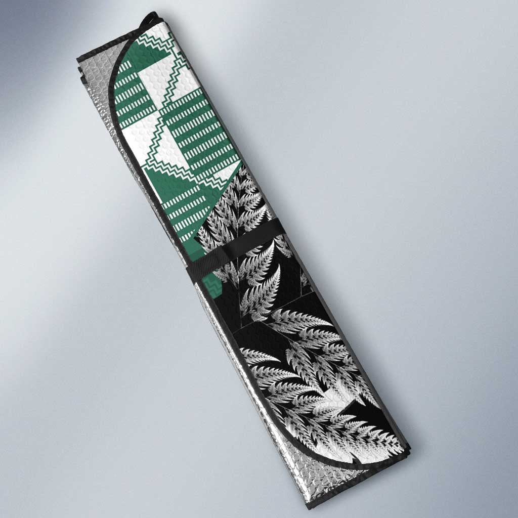 New Zealand South Africa Rugby Auto Sun Shade Springboks Kente All Black Maori Together LT14 - Polynesian Pride