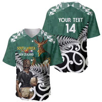 New Zealand South Africa Rugby Custom Baseball Jersey Springboks Kente All Black Maori Together LT14 - Polynesian Pride