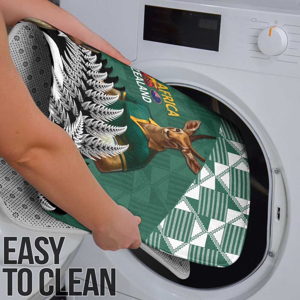 New Zealand South Africa Rugby Bathroom Set Springboks Kente All Black Maori Together LT14 - Polynesian Pride