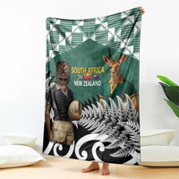 New Zealand South Africa Rugby Blanket Springboks Kente All Black Maori Together LT14 - Polynesian Pride