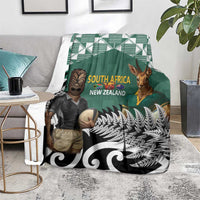 New Zealand South Africa Rugby Blanket Springboks Kente All Black Maori Together LT14 - Polynesian Pride