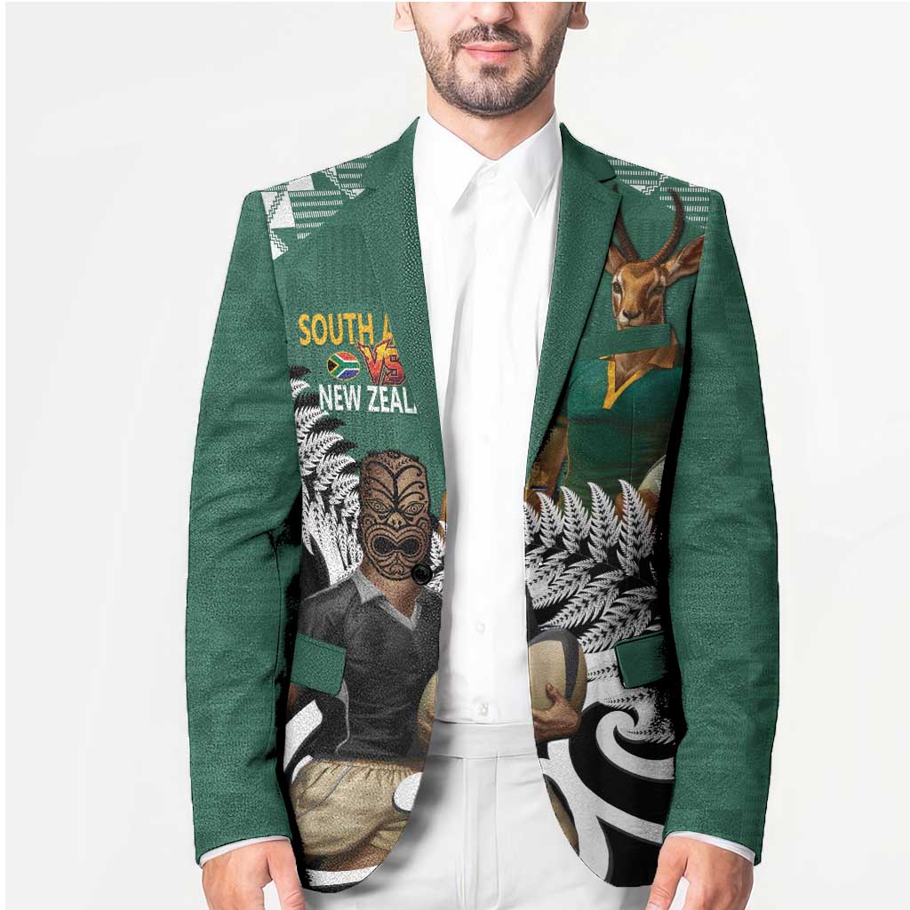New Zealand South Africa Rugby Custom Blazer Springboks Kente All Black Maori Together LT14 - Polynesian Pride
