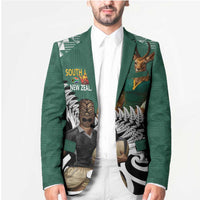 New Zealand South Africa Rugby Custom Blazer Springboks Kente All Black Maori Together LT14 - Polynesian Pride