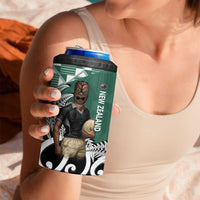 New Zealand South Africa Rugby 4 in 1 Can Cooler Tumbler Springboks Kente All Black Maori Together LT14 - Polynesian Pride