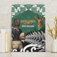 New Zealand South Africa Rugby Canvas Wall Art Springboks Kente All Black Maori Together LT14 Without Frame Green - Polynesian Pride